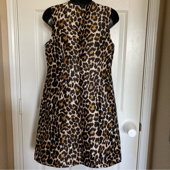 J. Crew Animal Print Sleeveless Dress Size 4 - Picture 2 of 15